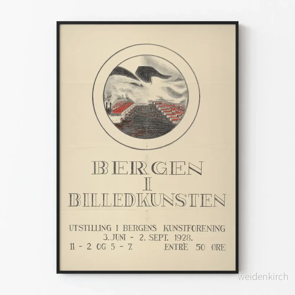 Konstutställningsposter Bergen 1928 Konstutställningsposter Bergen 1928