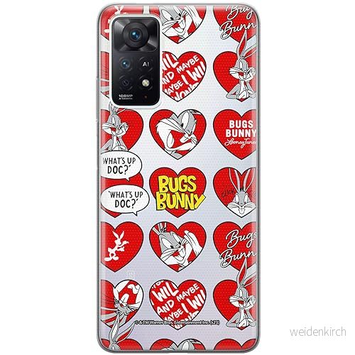 ERT GROUP mobiltelefonfodral för Xiaomi REDMI NOTE 11 PRO 5G/ 4G originalt och officiellt licensierat Looney Tunes mönster Bugs 022, gedeeltelijk transparant 5905795087067