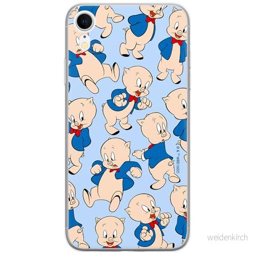 ERT GROUP mobiltelefonfodral för Iphone XR originalt och officiellt licensierat Looney Tunes mönster Porky Pig 001 optimalt anpassad till formen på mobiltelefonen, fodral tillverkad av TPU plast 5905511615598