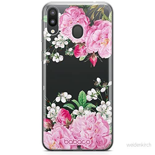 ERT GROUP mobiltelefonfodral för Samsung M20 originalt och officiellt licensierat Babaco mönster Flowers 046 optimalt anpassad till formen på mobiltelefonen, gedeeltelijk transparant 5905131330871