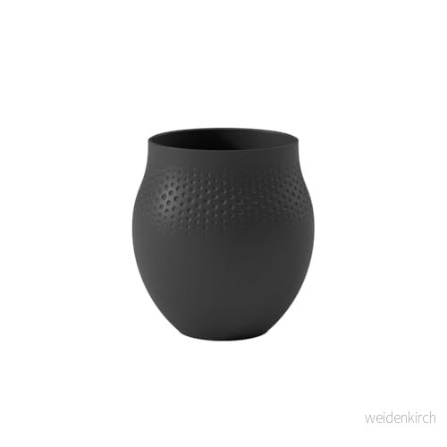 Villeroy och Boch Collier Noir vas pärla nr. 2, 16 x 116 20 cm, premium porslin, svart 4003686327467