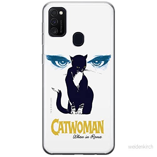 ERT GROUP mobiltelefonfodral för Samsung M21 originalt och officiellt licensierat DC mönster Catwoman 007 optimalt anpassad till formen på mobiltelefonen, fodral tillverkad av TPU plast 5903537846040