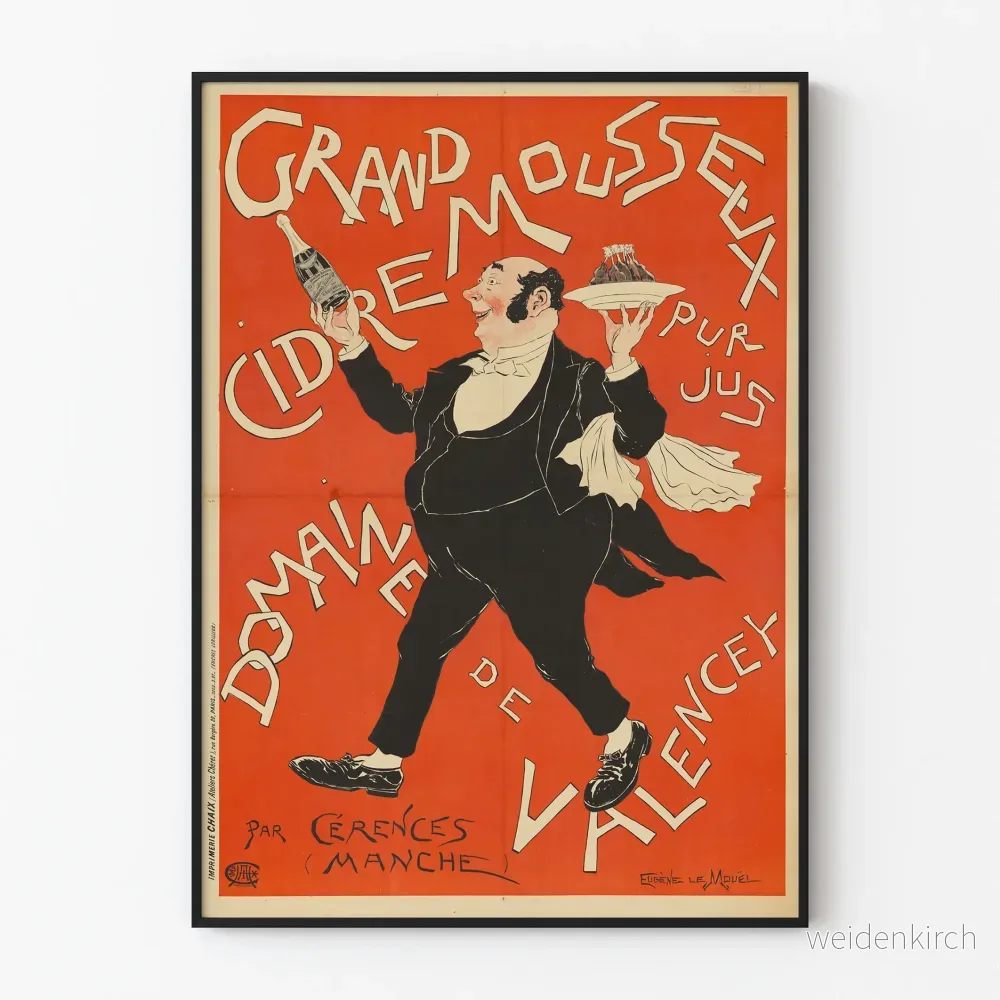 Vintageposter för Grand Cidre Mousseux Domaine de Valencey