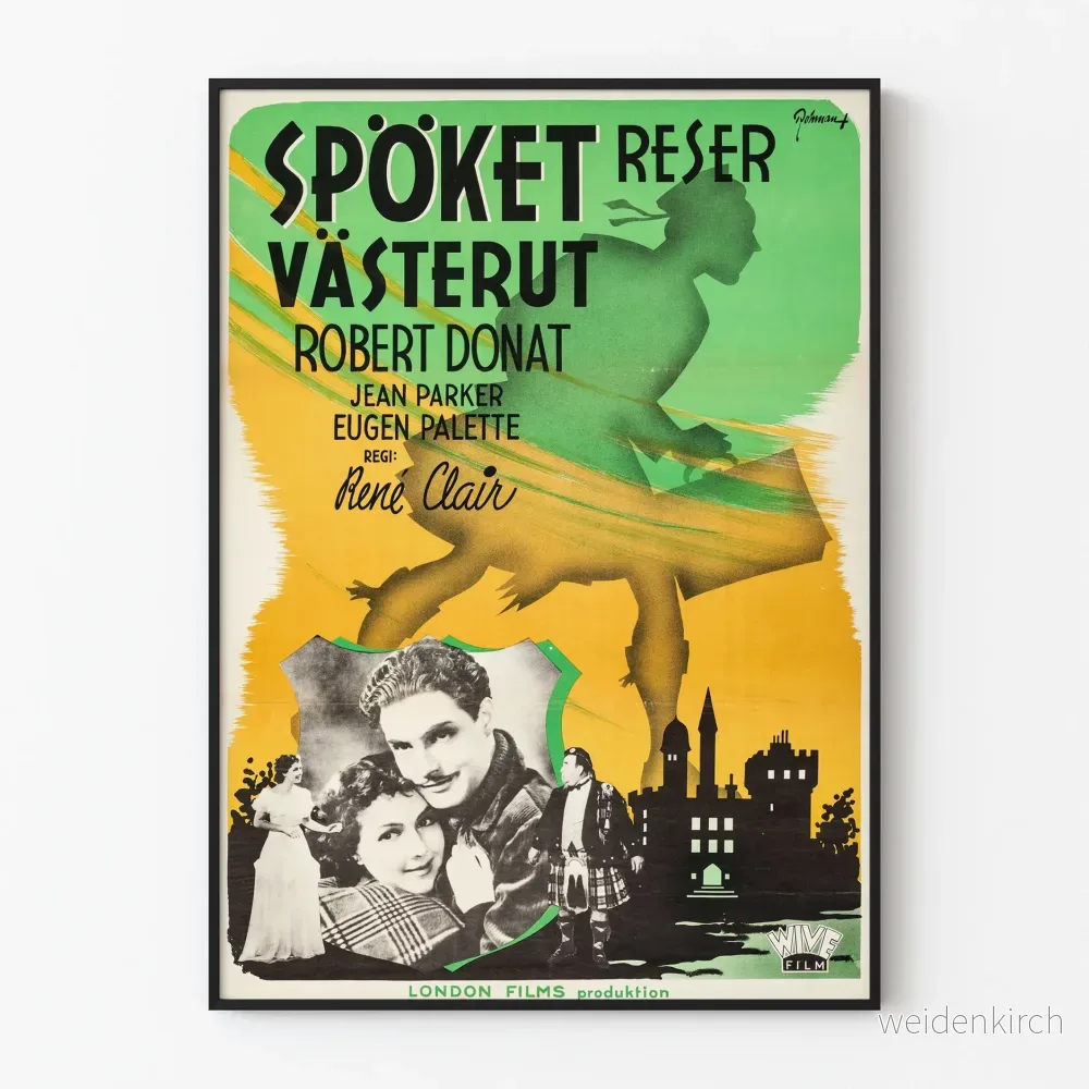 Vintageaffisch Spöket Reser Västerut Poster Film Klassisk
