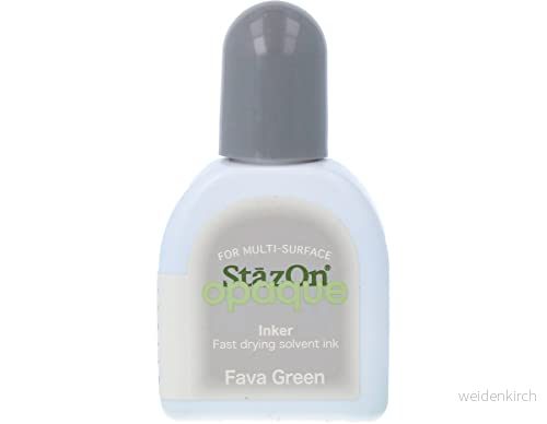 Tsukineko StazOn Opque stämpelkudde grön, fava grön stor filt, lufttorkning, resistent mot blekning 712353161405