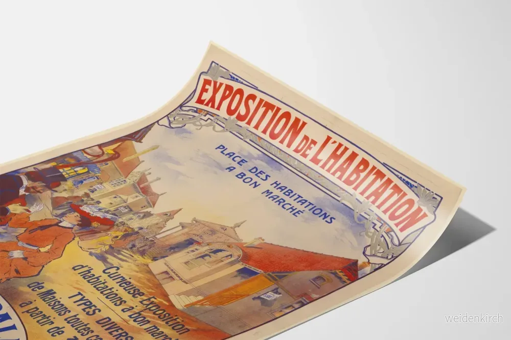 Vintageposter av Utställningen av Bostad på Grand Palais - Bild 3