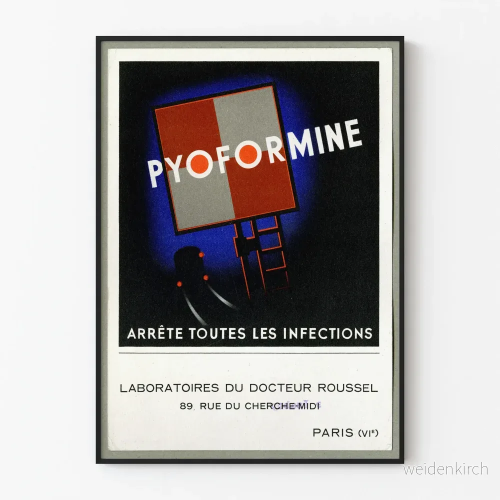 Vintageaffisch Pyformine - Retro medicinsk väggdekoration