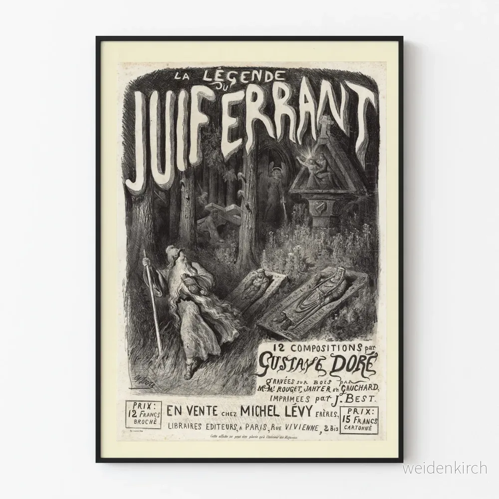 Vintageposter La Légende du Juif Errant av Gustave Doré