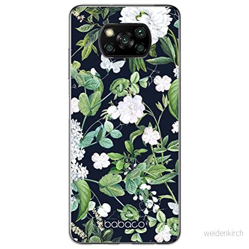 ERT GROUP mobiltelefonfodral för Xiaomi POCOPHONE X3 originalt och officiellt licensierat Babaco mönster Flowers 034 optimalt anpassad till formen på mobiltelefonen, fodral tillverkad av TPU plast 5905131290663