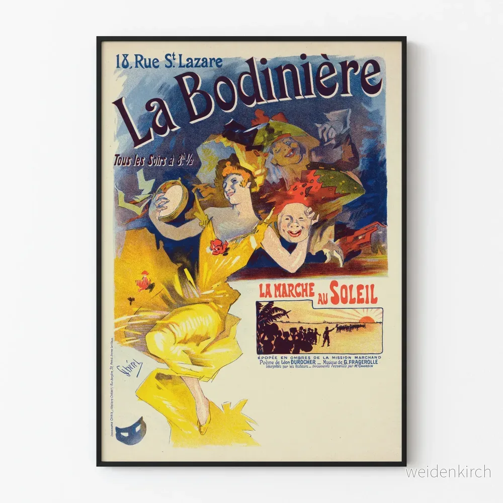 Vintageposter La Bodinière - Konstnärlig väggdekoration