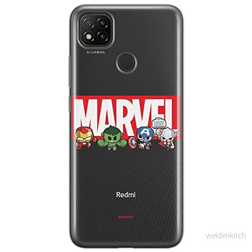 ERT GROUP mobiltelefonfodral för Xiaomi REDMI 9C originalt och officiellt licensierat Marvel mönster 009 optimalt anpassad till formen på mobiltelefonen, gedeeltelijk transparant 5904805175787