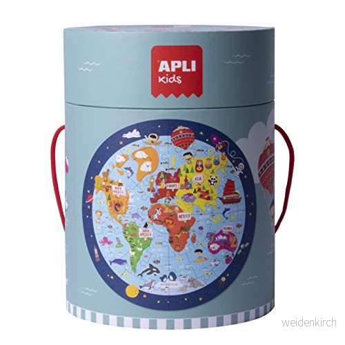 PUZZLE CIRCULAIRE CARTE DU MONDE 48 PIÈCES 8410782182016