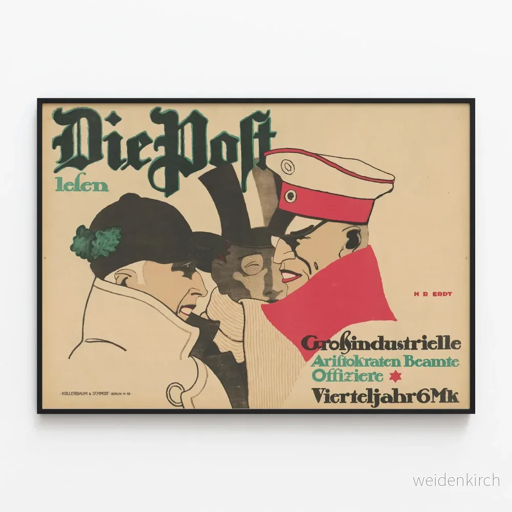 Tysk vintageposter