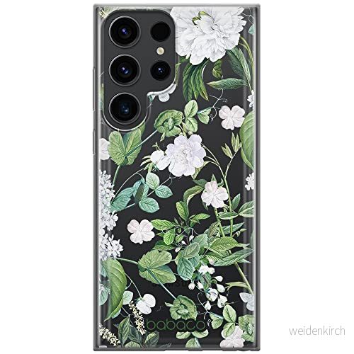 ERT GROUP mobiltelefonfodral för Samsung S23 ULTRA originalt och officiellt licensierat Babaco mönster Flowers 034 optimalt anpassad till formen på mobiltelefonen, gedeeltelijk transparant 5905511472276