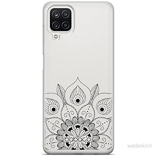 ERT GROUP mobiltelefonfodral för Samsung A12 / M12 F12 originalt och officiellt licensierat Babaco mönster Mandalas 008 Vit optimalt anpassad till formen på mobiltelefonen, gedeeltelijk transparant 5904805854323