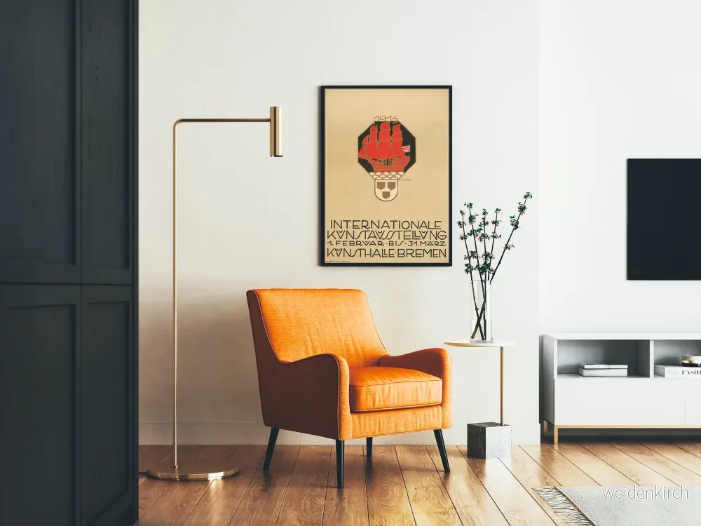 Vintageposter för den internationella konstutställningen 1914 Kunsthalle Bremen - Bild 2