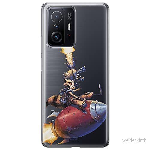 ERT GROUP mobiltelefonfodral för Xiaomi 11T 5G / PRO originalt och officiellt licensierat Marvel mönster Rocket 007 optimalt anpassad till formen på mobiltelefonen, gedeeltelijk transparant 5904805554667