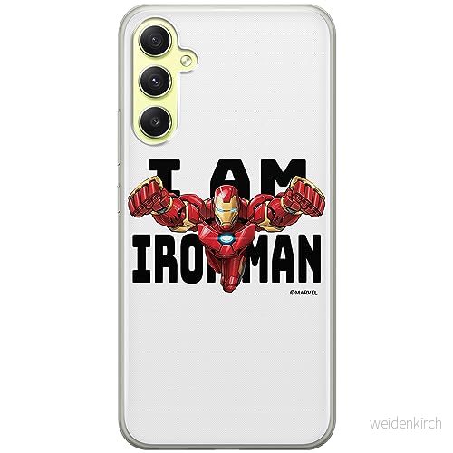 ERT GROUP mobiltelefonfodral för Samsung A34 5G originalt och officiellt licensierat Marvel mönster Iron Man 028 optimalt anpassad till formen på mobiltelefonen, fodral tillverkad av TPU plast 5905511781255
