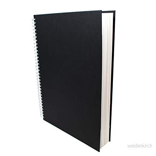Artway Studio Spiralbunden A3 skissbok Porträtt 96 sidor/48 blad med 170 gsm ritpapper Svart inbunden 634041714116
