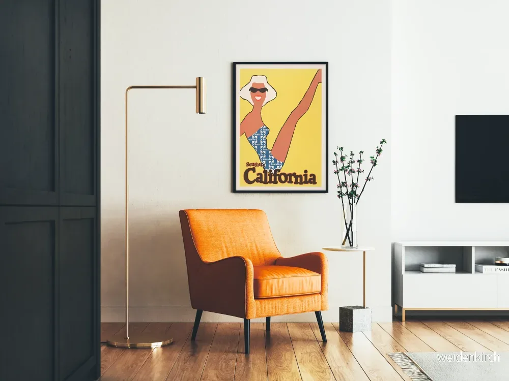 Vintageposter av Southern California Santa Fe för väggdekoration - Bild 2
