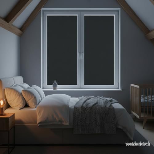Ambiance Sticker Svart mörkläggande fönsterklister elektrostatisk blickfilm som mörklägger anti UV fönster H45 cm x L4 m 5415231877041