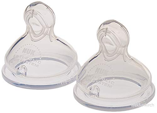 Ersättningsnappar i silikon för Serenity Plus NUK 618 månader anti kolik 2 pack 3159921223320