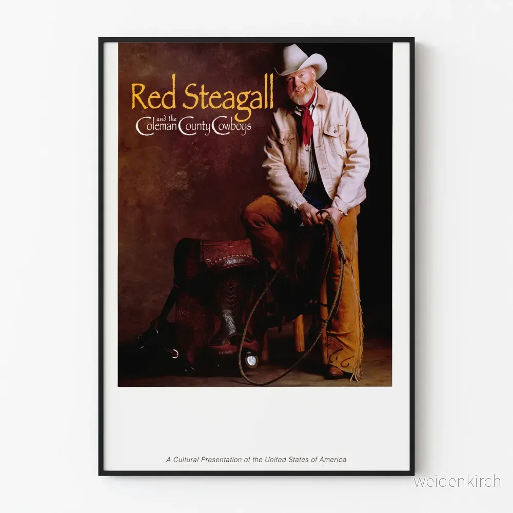Vintageposter Red Steagall och Coleman County Cowboys