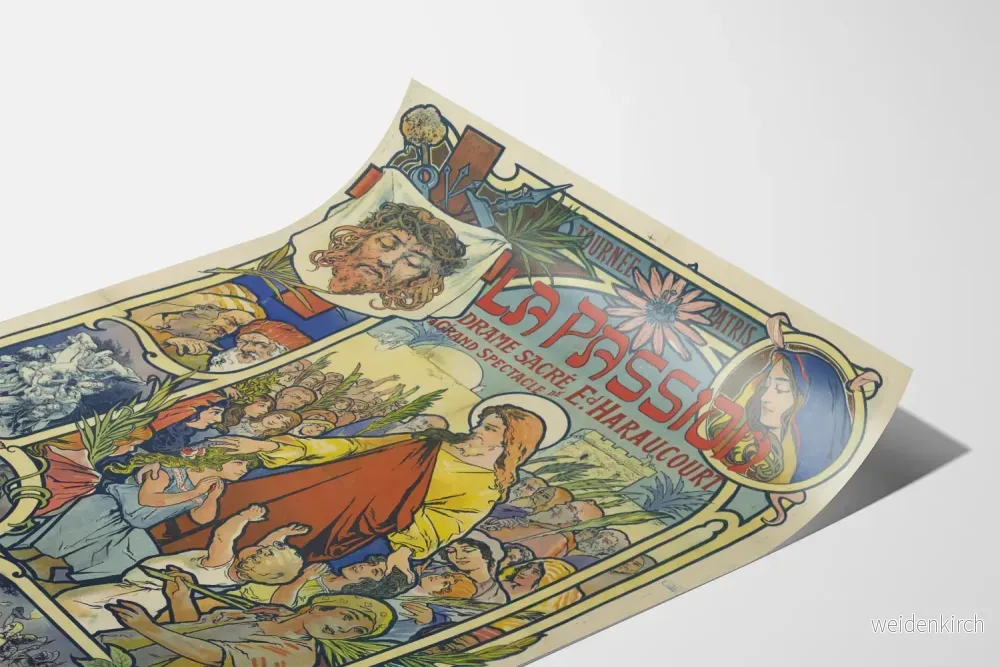 Vintageposter La Passion - Dramatisk och helig väggdekoration - Bild 3