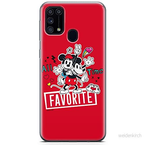 ERT GROUP mobiltelefonfodral för Samsung M31 originalt och officiellt licensierat Disney mönster Mickey & Minnie 011 optimalt anpassad till formen på mobiltelefonen, fodral tillverkad av TPU plast 5904805476280