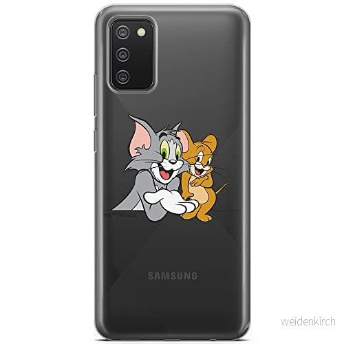 ERT GROUP mobiltelefonfodral för Samsung A02S originalt och officiellt licensierat Tom and Jerry mönster 005 optimalt anpassad till formen på mobiltelefonen, gedeeltelijk transparant 5904805249785