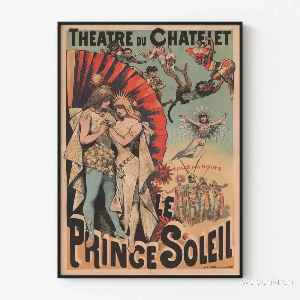 Vintageposter Théâtre du Châtelet Le Prince Soleil - Konstnärlig Väggdekoration