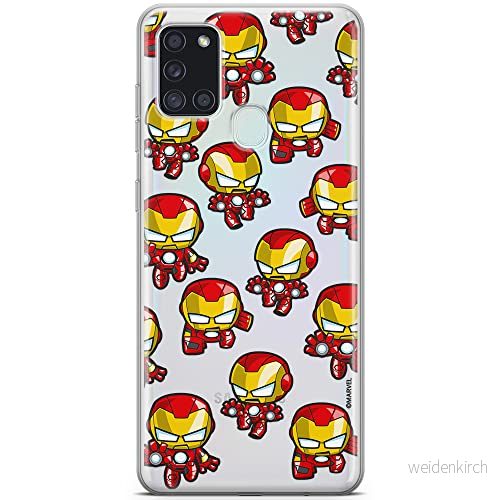 ERT GROUP mobiltelefonfodral för Samsung A21s originalt och officiellt licensierat Marvel mönster Iron Man 031 optimalt anpassad till formen på mobiltelefonen, gedeeltelijk transparant 5904805154027