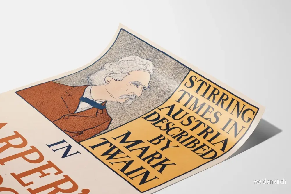 Vintageposter av Mark Twain: Upprörande tider i Österrike - Bild 3