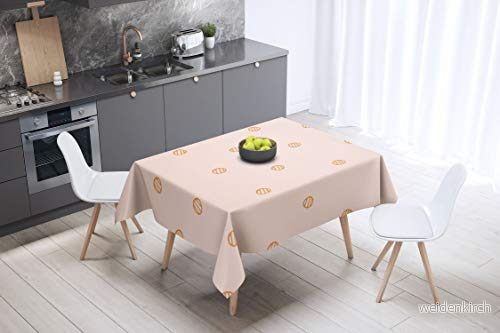 Bonamaison Köksdekoration, Bordsduk, Orange, Benvit, 140 x cm Designad och Tillverkad i Turkiet 4546680020274