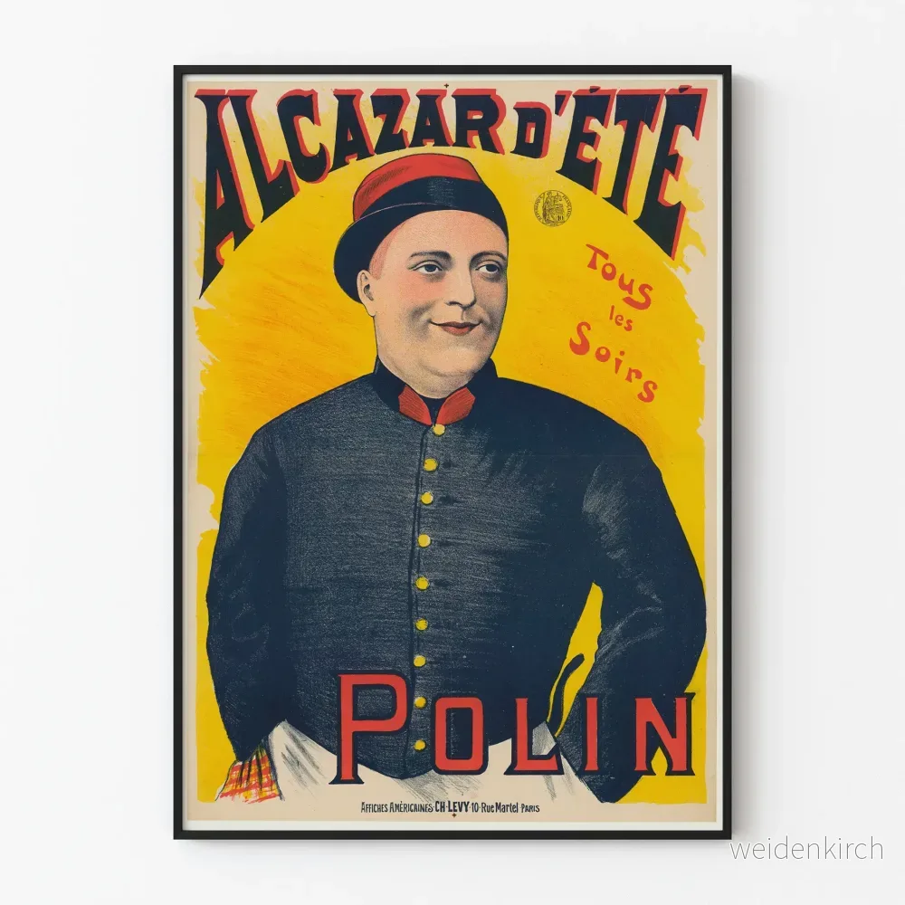 Vintageposter Alcazar sommar varje kväll Polin