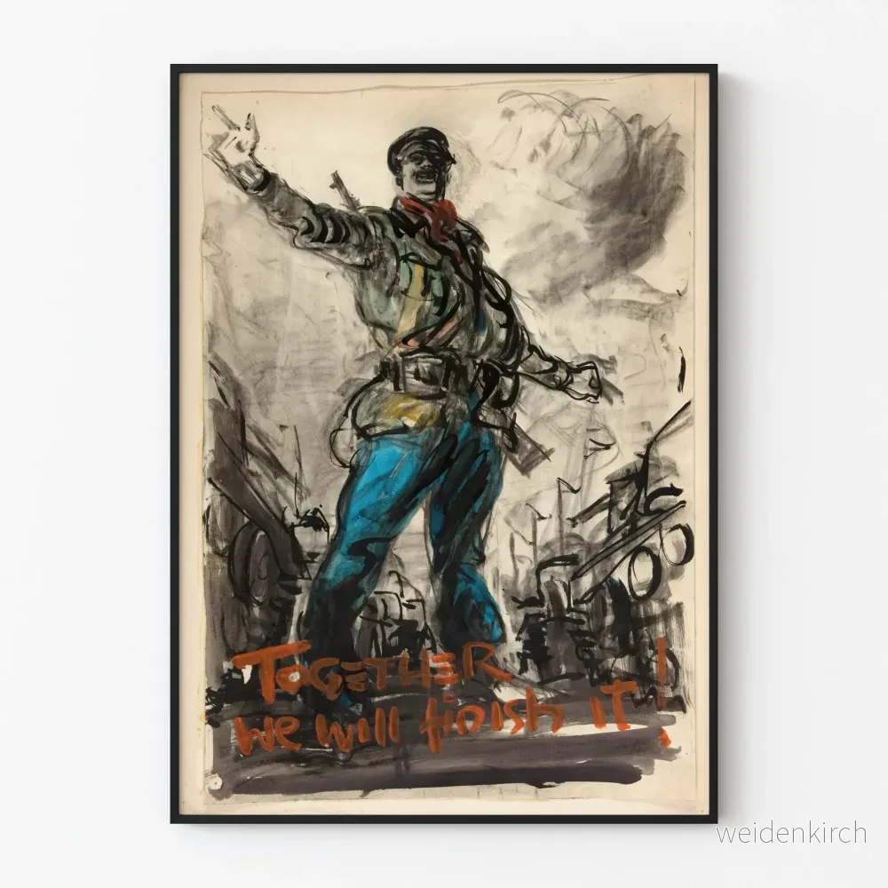 Rekvisita Soldat engagerad med motivationsslogan