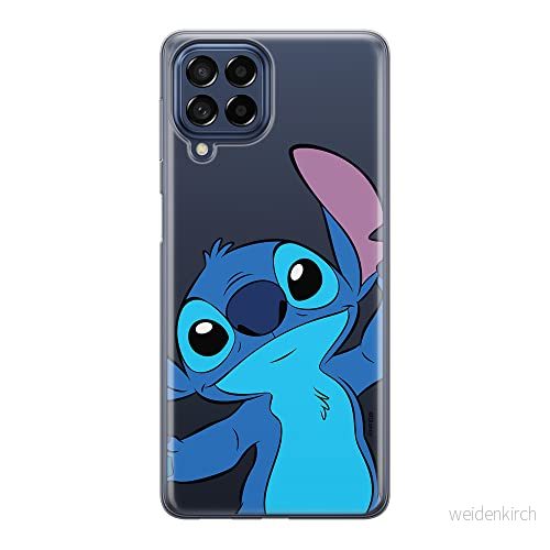 ERT GROUP mobiltelefonfodral för Samsung M33 5G originalt och officiellt licensierat Disney mönster Stitch 018 optimalt anpassad till formen på mobiltelefonen, gedeeltelijk transparant 5905511352776