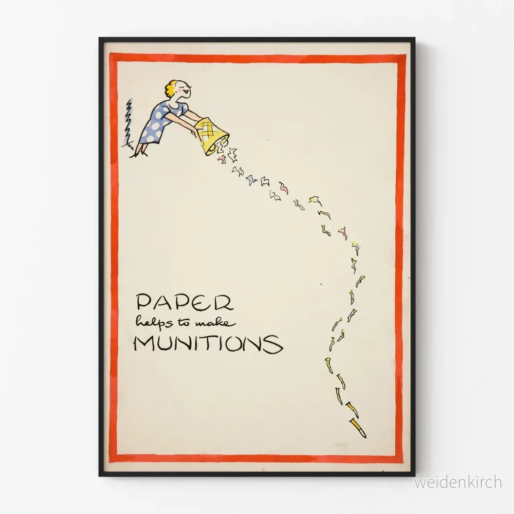 Vintage papperposter hjälper till att tillverka ammunition