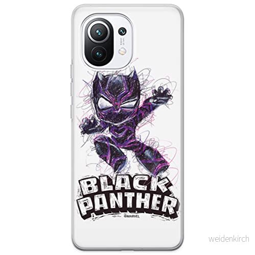 ERT GROUP mobiltelefonfodral för Xiaomi 11 originalt och officiellt licensierat Marvel mönster Black Panther 017 optimalt anpassad till formen på mobiltelefonen, fodral tillverkad av TPU plast 5904805232923