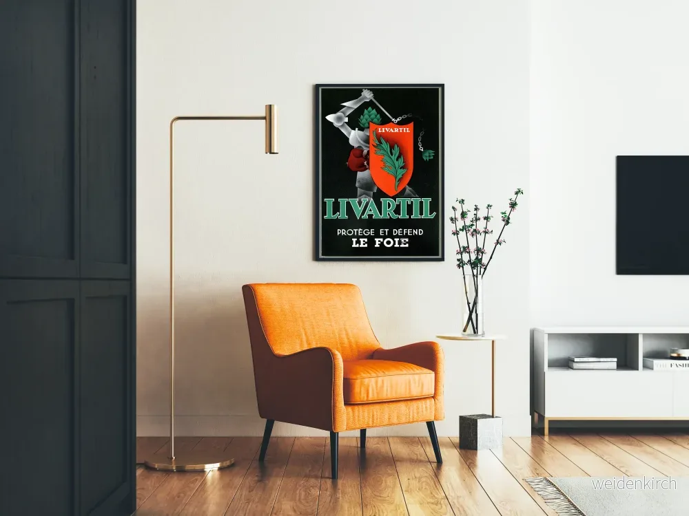Vintageposter Livartil för leverskydd – hälsosam väggdekoration - Bild 2