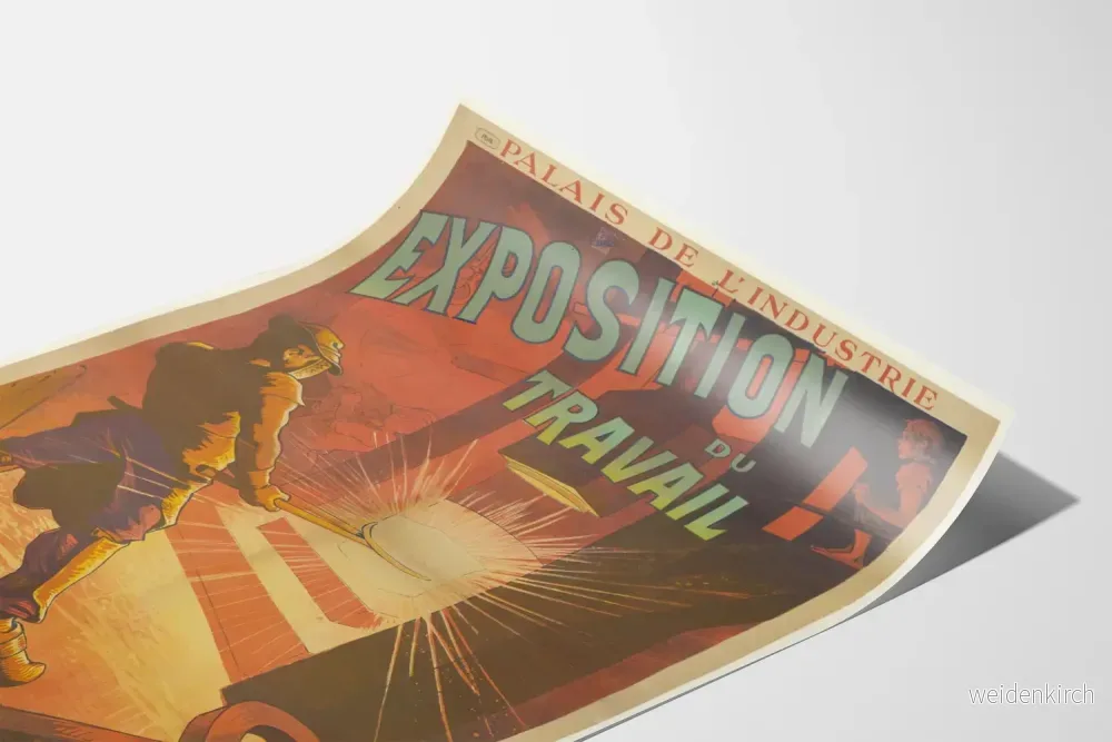 Vintageaffisch Utställning av arbete - Industripalat - Bild 3