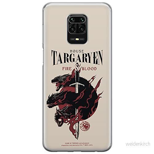 ERT GROUP mobiltelefonfodral för Xiaomi REDMI NOTE 9 PRO/ 9S originalt och officiellt licensierat Game od Thrones mönster of 006, fodral tillverkad av TPU plast 5903932670301
