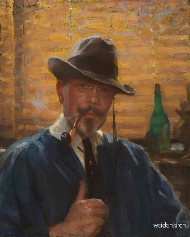 Målning Självporträtt - Arvid Frederick Nyholm | Konsttryck - Bild 2