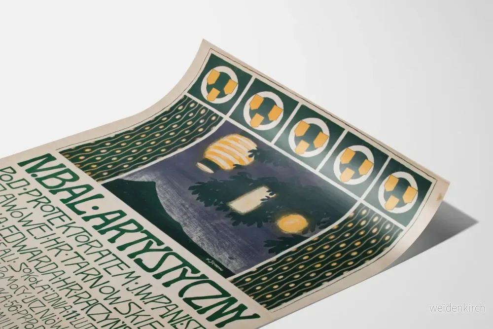 Vintageposter IV Bal Artystyczny - Konstnärlig Väggdekoration - Bild 3