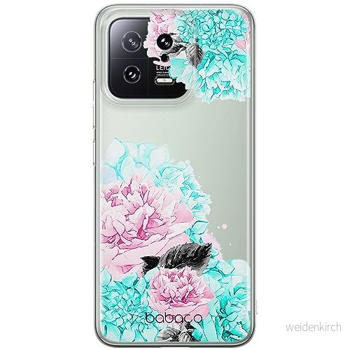 ERT GROUP mobiltelefonfodral för Xiaomi 13 originalt och officiellt licensierat Babaco mönster Flowers 002 optimalt anpassad till formen på mobiltelefonen, gedeeltelijk transparant 5905511905040