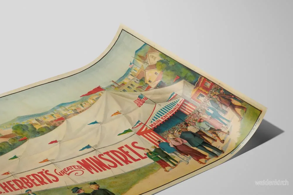 Vintageposter Jos. C. Herberts Större Minstrels - Bild 2