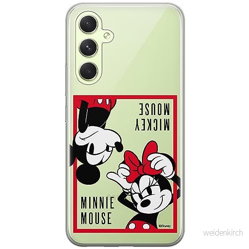 ERT GROUP mobiltelefonfodral för Samsung A54 5G originalt och officiellt licensierat Disney mönster Mickey & Minnie 019 optimalt anpassad till formen på mobiltelefonen, gedeeltelijk transparant 5905511811242