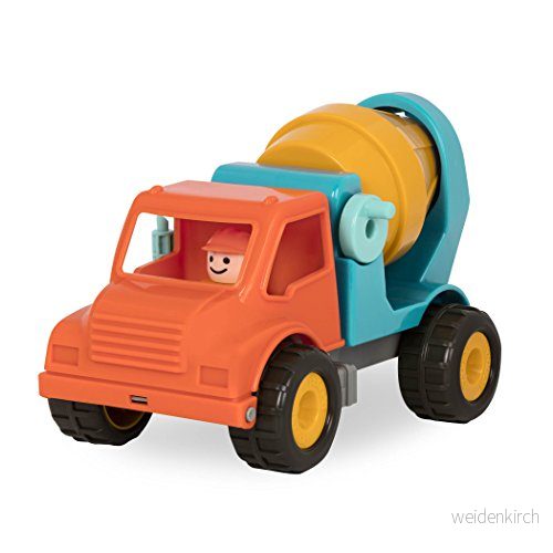 Battat Stor lastbil betongblandare sandlåda med figur 31 cm sandleksak barn leksak fordon för flickor och pojkar från 18 månader (2 delar) 62243328655