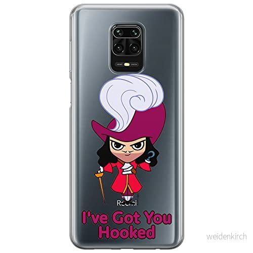 ERT GROUP mobiltelefonfodral för Xiaomi REDMI NOTE 9 PRO/ 9S originalt och officiellt licensierat Disney mönster James Hook 001 anpassad till formen på mobiltelefonen, gedeeltelijk transparant 5905131455123