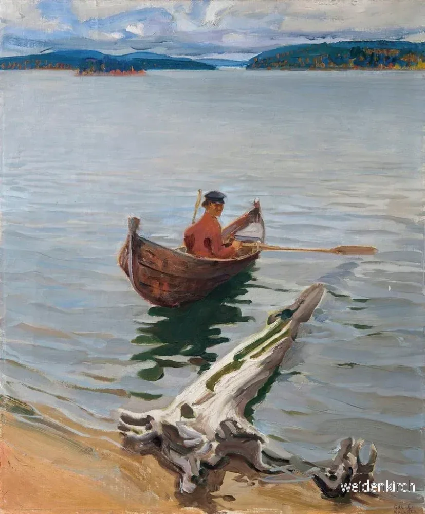Målning Rameur sur le lac - Akseli Gallen-Kallela | Konsttryck - Bild 2